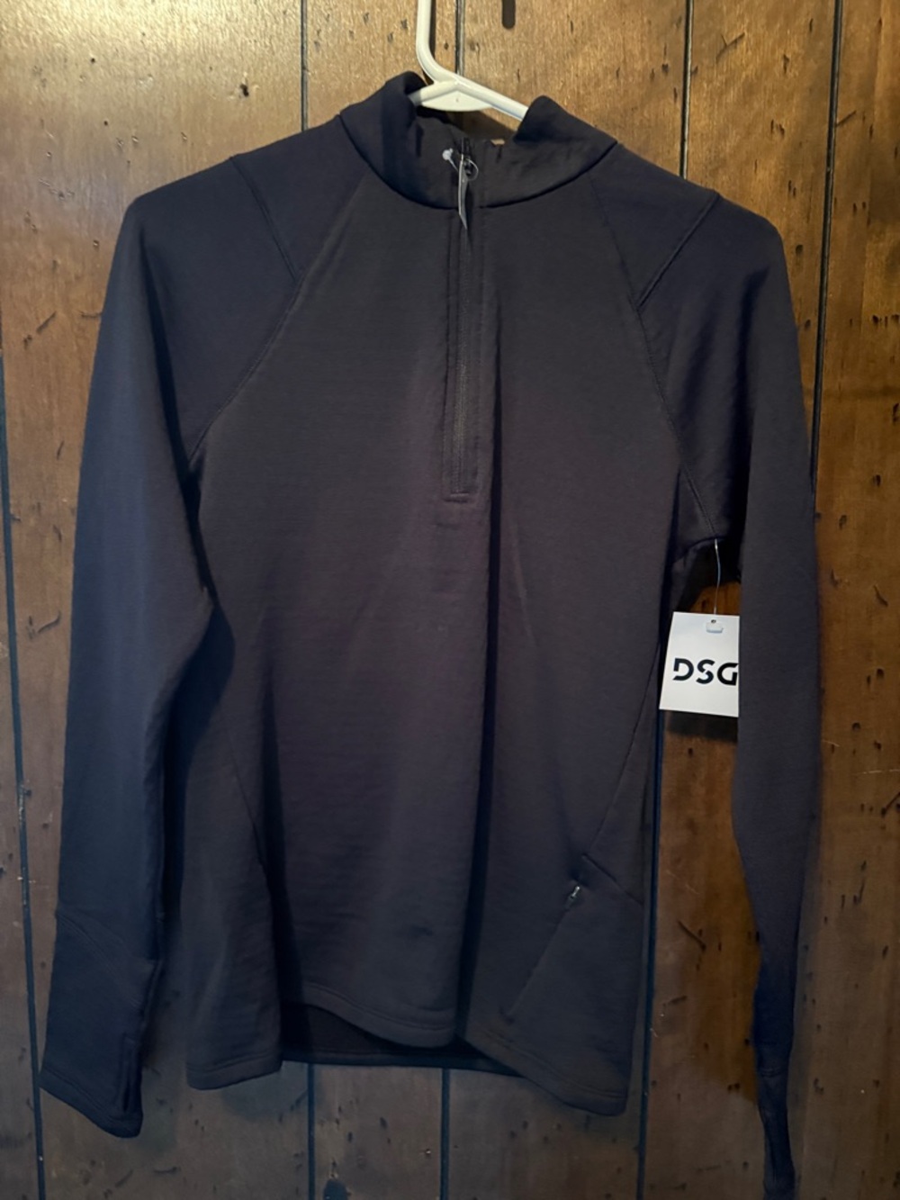 DSG Men's Zip-Up Pullover Sweater - Black